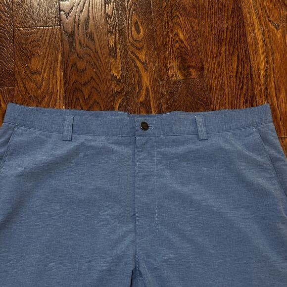 Peter Millar Shackleford Performance Hybrid Golf Shorts Swim Trunks Mens 38 Blue - Picture 2 of 11